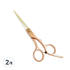 쿠셀러 미용 커트가위, 2개, 로즈골드