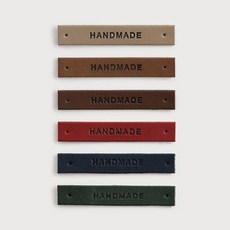 해피베어스 핸드메이드 컬러 가죽라벨 6종 세트, 혼합색상, 1개