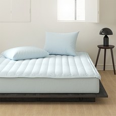 아망떼 뉴데이즈 먼지없는 무소음 침대패드, 소프트블루