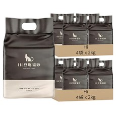 Hi 豆腐貓砂 礦砂混豆腐砂, 8袋, 2kg, 綠茶 + 薰衣草 + 原味 + 竹炭