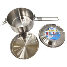 SUNG HSIANG 松鄉 單把打飯盒 不鏽鋼304材質 規格14cm±2% 台灣製造, 1個, 不鏽鋼色