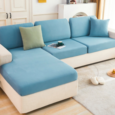 涼感新科技彈力冰絲沙發套 寬65~85 x 長125~165 x 高5~20cm, 寧靜藍, 1件