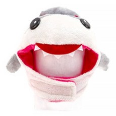 寵物扮裝頭套 - M 重量約27g, 脖圍30~35 x 12cm, 鯊魚, 1個