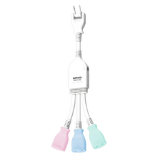 Kinyo 1對3可轉向電源線組 3孔 NDL-203, 335mm, 多色, 1個