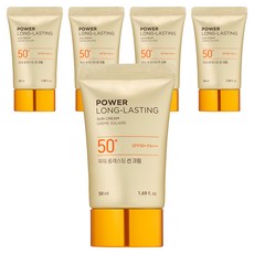 더페이스샵 파워 롱래스팅 선크림 SPF50+ PA+++, 50ml, 5개