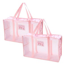 立體透明包包收納袋 粉色 B, 24.5 x 19.5 x 8.5cm, 2個, 1組