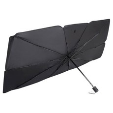 理享家 鈦銀材質升級 50倍防曬 汽車遮陽傘 upf50+降溫前擋遮陽板(防曬隔熱板 遮陽簾 特斯拉 / 電動車可用)大款 - 不擋後照鏡, 鈦銀, 1個