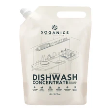 SOGANICS 草之淨 天然有機碗盤清潔劑 補充包 濃縮配方 蘆薈提取物 1.5L, 1包