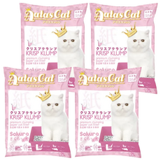Aatas Cat 加冕貓 KRISP KLUMP 紙貓砂, 99%無粉塵 抑制氣味, 7L, 櫻花香, 4包