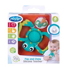 playgro 海龜按壓兩用咬牙器，食品級矽膠，6個月以上適用, 單件, 海龜, 1個