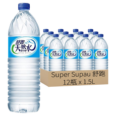 Super Supau 舒跑 天然水, 1.5L, 12瓶