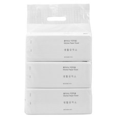 생활공작소 뽑아쓰는 천연펄프 키친타올, 100매, 3개