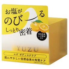 DAILY AROMA JAPAN 柚子精油身體角質磨砂膏 300g, 溫和去角質, 6種植物油, 滋潤保濕, 1罐