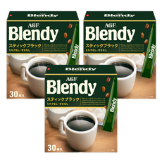 AGF Blendy 經典無糖黑咖啡, 2g, 3盒, 30包