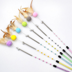 貓咪釣魚竿玩具 6件組 SP055, 混色, 1套