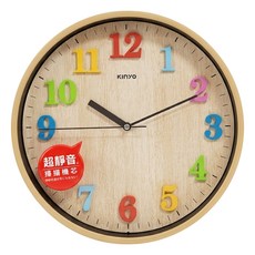 Kinyo 童趣森林立體數字掛鐘 12吋 552g