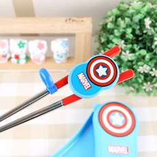 LILFANT Marvel美國隊長學習筷+收納盒組, 混色, 1組