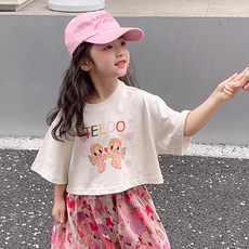 CONTIKIDS 女童透氣嬰兒天使短版T恤