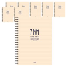 톡톡팬시 7mm라인 스프링노트, 아이보리, 8개입