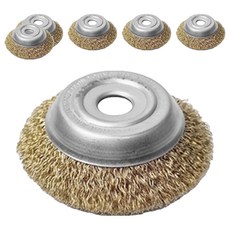 월드크린 녹제거 철 반컵 브러쉬 100mm, 6개