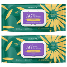 Nurture PRO 天然密碼 銀離子寵物濕紙巾 薰衣草, 100張, 2包