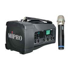 MIPRO 嘉強電子 喊話器主機 附1支手握式無線麥克風 1.9kg, MA-189/ACT-32H, 黑色