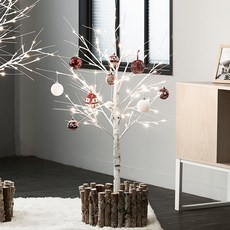 auTinG Grace東方風聖誕燈泡白樺樹全套組, 混合色, 1.7m