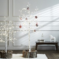 auTinG 郊遊聖誕樹燈泡樹裝飾白樺樹+組件, 東方