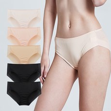보디가드 여성용 심플 미디 노라인 햄라인 삼각팬티 5매입
