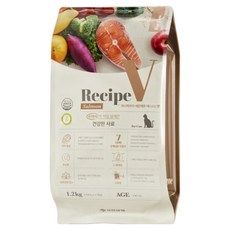 유한양행레시피브이 1세 이상 고양이 세븐제로 건식사료, 연어, 1.2kg, 1개