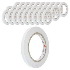 EMPIRE 工業用雙面膠帶 10mm x 30m, 白色半透明, 30入