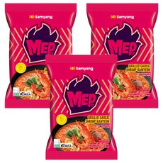 Samyang Foods 三養 大蒜鮮蝦風味湯麵 80g, 3個