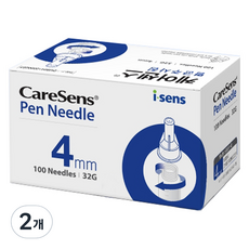 isens 케어센스 멸균주사침 4mm 32G, 100개입, 2개