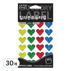 쁘띠팬시 칼라분류용 라벨스티커, 7개입, 30개