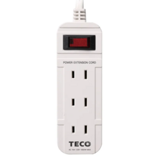 TECO 東元 一開四插轉接電源線組, 1.8m, 白色, 1個