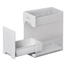 Warmly 奶瓶與副食品餐具收納盒, 低收納盒 + 奶瓶掛架支撐座 + 主體 + 高收納盒 + 滴水盤, 白色