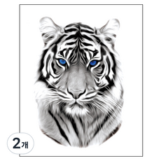 gelluna 猛獸 獅子 老虎 紋身貼紙, T96, 2個