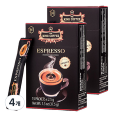 TNI KING COFFEE 高級阿拉比卡即溶濃縮咖啡隨身包, 2.5g, 15條, 4盒