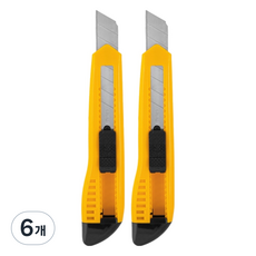 deLi 得力 大型美工刀 E2003, 黃色, 6個