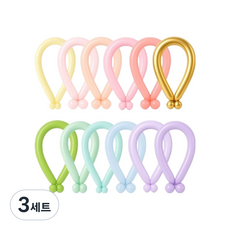 피앤비유니티 요술풍선 50p 세트, 러블리 마카롱 혼합12색, 3세트