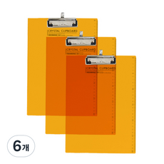 希望文件 水晶板夾 A4, 黃色, 6個