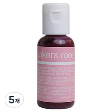 셰프마스터 리쿠아젤 수용성 식용색소 베이커스로즈, 20g, 5개