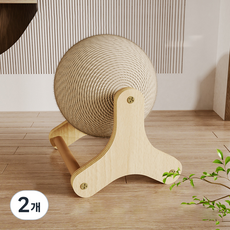 데이소이 모던한 우드 고양이 스크래쳐 볼 베이직, 2개