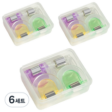 문구담 멀티 반달 클립 접이식 D형 집게 09 B타입 세트, 소, 4개입, 6세트