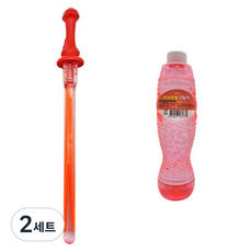 재미존 스틱 왕 비눗방울 100ml + 리필액 500ml 세트, 혼합색상, 2세트