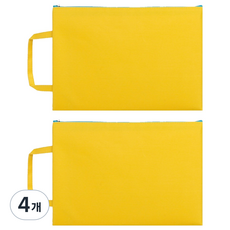 거친언니 파스텔 옥스포드 문서파일가방 단일, 옐로우, 4개