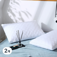 Amood 菱格紋枕芯, 2個, 白色