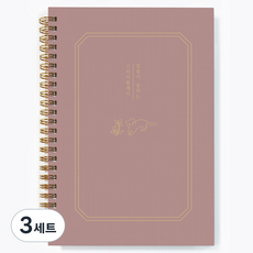 달퐁이네문방구 집중이 잘되는 스터디플래너 + 하루 일과표 스티커 세트, 03 로즈 브라운(플래너), 3세트