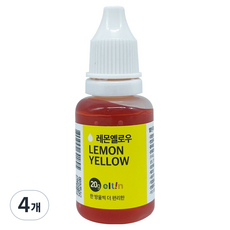 엘틴푸드칼라 진한 레몬옐로우, 20g, 4개