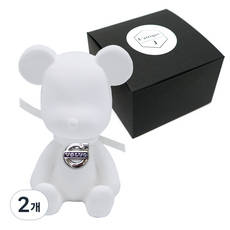 라띠크제이 엠블럼베어 차량용 방향제 볼보 화이트 + 화이트자스민민트 5ml 리필 세트, 2개